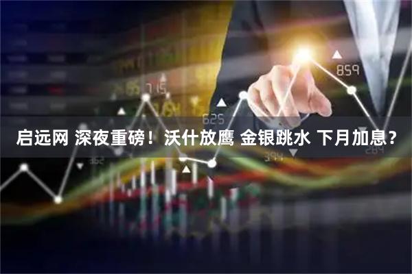 启远网 深夜重磅！沃什放鹰 金银跳水 下月加息？